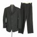  сделано в Японии * Charles Jourdan * однобортный костюм / выставить / необшитый на спине / шерсть [ мужской M/ чёрный ] черный формальный / праздничные обряды *BF899