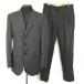 23 район * весна лето шерсть / однобортный костюм / верх и низ выставить [ мужской S/46/ серый ] необшитый на спине *BG775