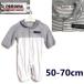 renoma[ Renoma ] детский комбинезон [ baby 50-70cm/ белый × серый /white×gray] окантовка рисунок / комбинезон /Tops*BJ075-c