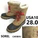 SOREL/soreru* самый популярный модель! Carib -/CARIBOU/ натуральная кожа / боты [10/28.0/brown/ чай ] внутренний ботинки имеется /Boots/Shoes*bWB120-6