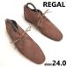 REGAL/ Reagal * замша кожа / ботинки чукка / desert boots [size:24.0/ мужской / довольно большой /red/ красный чай ]dress/Shoes/trainers*sG-134