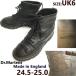 80s-90s/Vintage/ Англия производства * Dr. Martens /Dr.Martens* натуральная кожа /8 отверстие / Work ботинки [UK6/24.5-25.0/ чёрный ]Leather/Boots*bWB88-32