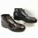  Vintage / все кожа HUGO BOSS 25.0 степень ботинки чукка Италия производства темно-коричневый ожоги чай труба No.WA140