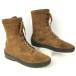 TOD*S/ Tod's средний ботинки size42 26.0-26.5 степень Brown / чай /BROWN)n задний / замша натуральная кожа труба No.WA174