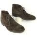 70s-80s? Англия производства Vintage*Loake/ low k/ ботинки чукка /size7.1/2/26.0 степень / темно-коричневый / чай ) замша обработка /men's.WA191