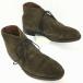 80s-90s?/Vintage*Loake low k ботинки чукка size8 26.5 темно-коричневый / чай /BROWN) замша обработка /men's труба No.WA66