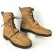 RALPHLASUREN POLO/ Ralph Lauren * кожа короткие сапоги [10D/27.05-28.0/ чай /BROWN] Work / Country /SHOES/LEATHER/ труба No.YS31