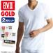  внутренний рубашка bvd BVD GOLD t рубашка 2 шт. комплект 3L U шея короткий рукав мужской нижнее белье хлопок 100% внутренний нижнее белье нижний одежда Be b.ti-. покупка 