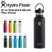  гидро flaskHydro Flask 21oz 621ml Standard Mouth Flex Straw нержавеющая сталь бутылка соломинка имеется Black