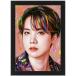 BTS J-HOPE J Hope искусство постер + рама комплект чёрный (24X33cm) пуленепробиваемый подросток . van язык .