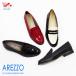  монета Loafer AREZZO обувь женский Loafer взрослый ходить на работу обувь каблук сделано в Японии модный эмаль casual дамский чёрный . покупка (FOO-AR-7621)