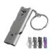 whistle stainless steel large volume 100dB double tube type key ring key holder sport outdoor camp 