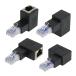 RJ45 LAN L type conversion adapter L character type 90 times angle conversion adapter CAT6 correspondence RJ45 connector personal computer router information outlet person direction modification 