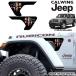 18y- Jeep Wrangler JL | крыло отдушина переводная картинка PUNISHER OLD GLORY 2PCS нижний The солнечный вставка 