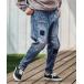 [CAMBIO( can bio)] Ribbed Back And Used Denim Pants Denim брюки (A51525cmb)