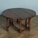 [ free shipping ][77363] Britain Classic gate leg table enhancing round oak Drop leaf center table side table low table 