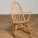  стул * диван Англия L ma- call ERCOL Vintage ke- машина кресло-качалка голубой этикетка Британия дешево приятный .. стул Cafe из дерева натуральное дерево бук #99547
