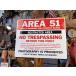  Area 51 предупреждение табличка aluminium автограф панель # american смешанные товары America смешанные товары 