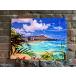  Hawaiian стекло Picture panel ( Вайкики пляж & бриллиант head ) # american смешанные товары America смешанные товары 