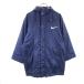 NIKE Nike 90s 00s белый бирка Old тренировочная скамья пальто L(14/16) темно-синий капот Kids б/у одежда б/у 