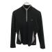NIKE Nike теннис длинный рукав половина Zip одежда S уголь черный женский б/у одежда б/у 
