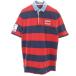 POLO RALPH LAUREN Polo Ralph Lauren окантовка рисунок короткий рукав Rugger рубашка M красный мужской б/у одежда б/у 