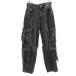 ZARA Zara cargo Denim брюки 36 оттенок черного джинсы женский б/у одежда б/у 