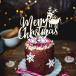 BEAUTY PLAYERケーキトッパー クリスマス ケーキ飾り カップケーキトッパー ケーキ挿入 ケーキインサート かわいい ケーキデコレ