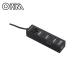 OHM переключатель имеется 4 порт USB ступица чёрный PC-SH4PP1-K