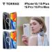 �K���X�t�B�������� TORRAS Sparka-Mag Case iPhone 15 15plus 15pro 15promax �P�[�X ���� �ϏՌ� �ی� ��ʕی�K���X �t���ی� �ČRMIL�K�i ���ϖh�~