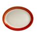 (29cm by 23cm , Red ,Box of 12) - CAC China R-13NR-RED Rainbow Narrow Rim 29cm by 23cm Red Stoneware Oval Platter, Box of 12 ¹͢