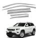 WOWYZL Dark Smoke Side Window Vent Visor 6Piece Set for Jeep Grand Cherokee 2015 -2021Safe RAIN Out-Channer Guard Deflector (Chrome) ¹͢