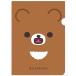  Rilakkuma A4 прозрачный держатель светло-коричневый i Cogu ma лицо прозрачный файл одиночный Brown 