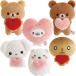 [6 вида комплект ] солнечный X Universe . клей мягкая игрушка Heart Rilakkuma светло-коричневый i Cogu ma.... Buru Buru Dog .. резина Kogepan 
