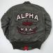 ALPHA アルファ TA0112 MA-1 バックエンブレム フライトジャケット JAPAN SPEC(細め)  76 レプリカグレー  S M L XL