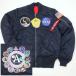 ALPHA アルファ TA0113-067 MA-1 NASA APOLLO エンブレム ナサ アポロ JAPAN SPEC(細め)  レプリカブルー