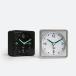  глаз ... часы аналог compact простой модный Германия свет snooze тихий .TFA Analogue alarm clock PUSH 60.1013 черный серебряный 