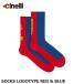 cinellichineliSOCKS LOGOTYPE RED &amp; BLUE cycle носки носки 