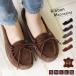  moccasin lady's original leather velour suede leather cord ribbon flat shoes black black Brown navy gray shoes driving shoes 606002