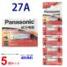 Panasonic Panasonic 27A 12V щелочные батарейки 5 шт L27A G27A GP27A MN27 CA22 L828 EL812 батарея кнопка батарейка щелочь кнопка батарейка 5 шт соответствует . покупка 