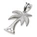  серебряный подвеска мужской cocos nucifera. дерево гавайская бижутерия белый отделка растения море пляж песок . серебряный 925 подвеска с цепью серебряный аксессуары seno-tep0766