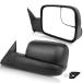 ECCPP Towing Mirrors for 94-01 for Dodge Ram 1500 94-02 Ram 2500 3500 w Support Brackets Manual Black Side View Pair Mirrors