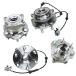 Detroit Axle - 4PC Front and Rear Wheel Bearing and Hub Assemblies w/ABS 6lug for 2005 2006 2007 2008 2009 2010 2011 2012 Nissan Pathfinder 4WD