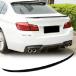 MCARCAR KIT Gloss Black Trunk Spoiler for BMW 5 Series F10 2011-2016 520i 528i 530i 535i M Sport M-Tech M5 Fiberglass Car Rear Boot Lid Highkick Wing