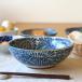 藍染タコ唐草 麺鉢 古来からある伝統の柄 大鉢 ボール そうめん鉢 どんぶり 和食器 国産 美濃焼