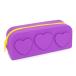 пенал кисть коробка Heart силикон авторучка сумка цельный симпатичный ( лиловый )