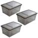  рептилии клетка bleed box L размер черный 32×22×15cm×3 шт 