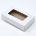  визитная карточка коробка бумажный 4 номер размер окно есть белый (S/20mm-100 шт )