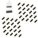 CESFONJER 4 pin male plug connector adaptor (RGB 3528 5050 LED strip light for )(40 piece )