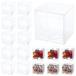 BENECREAT 30 шт 7x7x7cm PVC прозрачный пластик кейс прозрачный подарочная коробка кейс бардачок подарок 